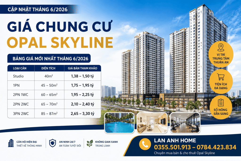 Giá Chung Cư Opal Skyline Tháng 6/2026