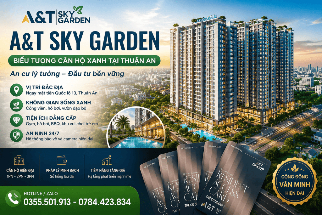 A&T Sky Garden Thuận An Bình Dương - Dự Án Căn Hộ Đáng Sống 2026 | Lan Anh Home A&T Sky Garden Thuận An Bình Dương - Dự Án Căn Hộ Đáng Sống 2026